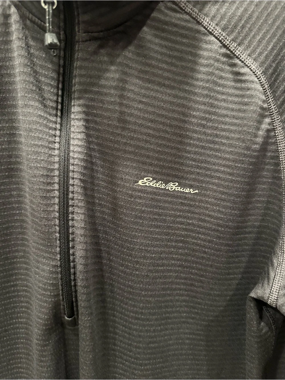 Eddie Bauer Men's Charcoal Quarter-Zip Performance Jacket